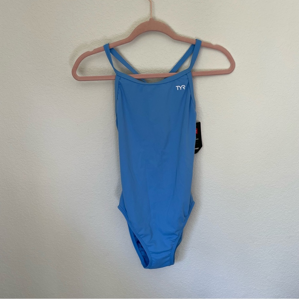 TYR  Baby Blue One Piece Women Swimsuit, Size Large